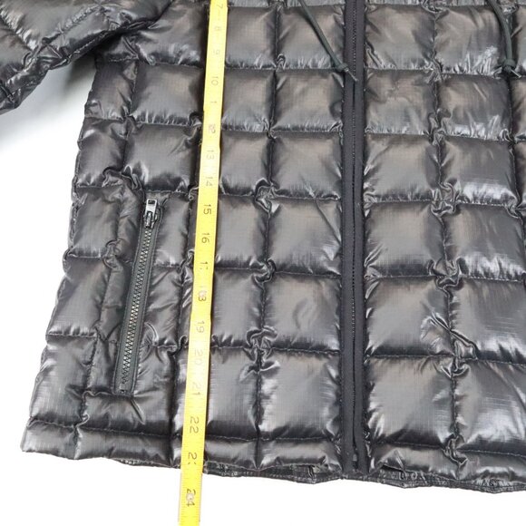 J Crew Jacket Women's Size Small Black Down Feathers Faux Fur Puffer Coat - Picture 6 of 6